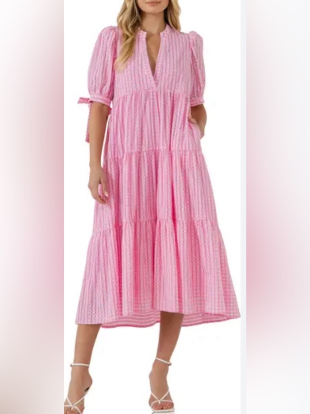 English Factory
Gingham Tiered Midi Dress Size L